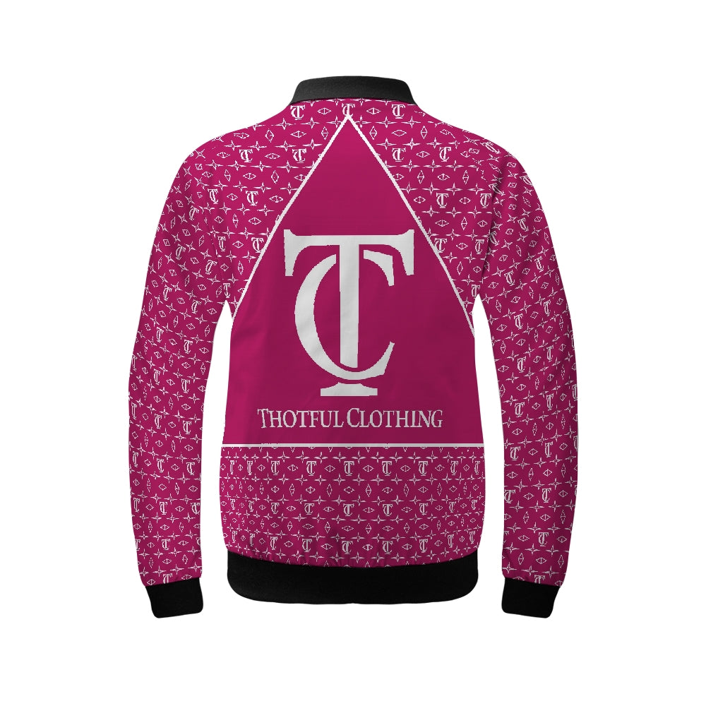 Monogrammed Pink Women's Bomber Jacket