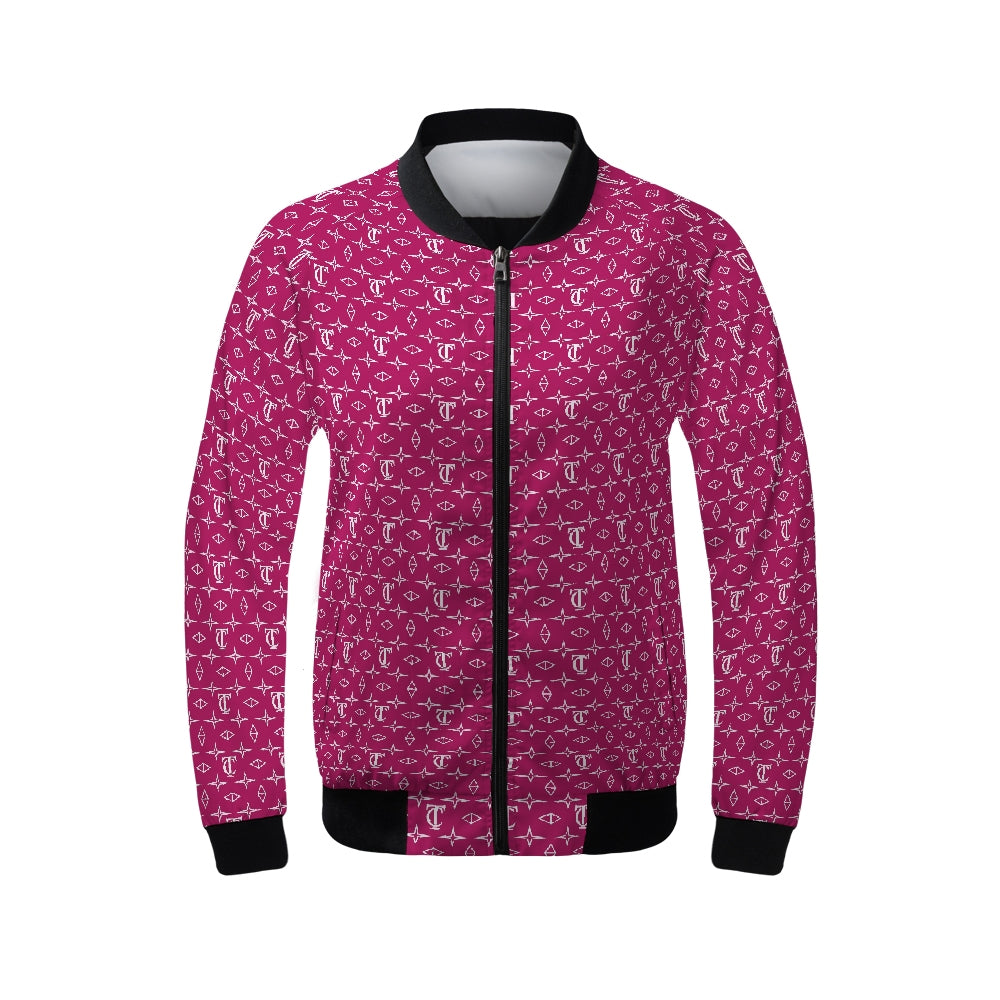 Monogrammed Pink Women's Bomber Jacket