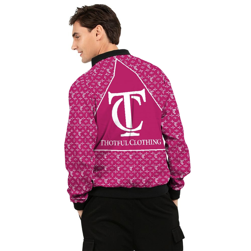 Monogrammed Pink Men’s Bomber Jacket