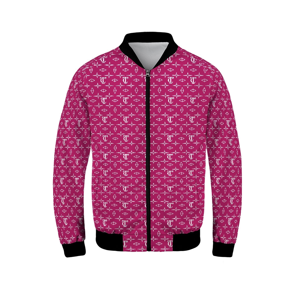 Monogrammed Pink Men’s Bomber Jacket