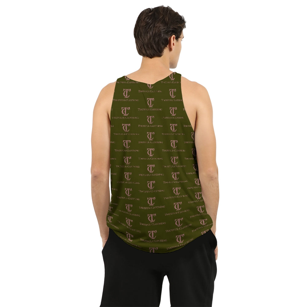 Monogrammed Unisex Army Tank