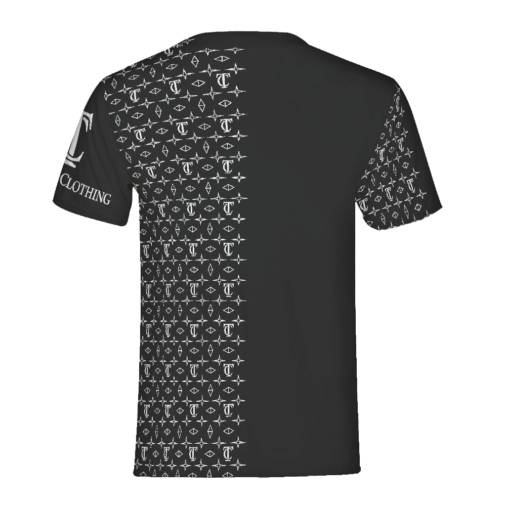 Monogrammed Black Mens Tshirt