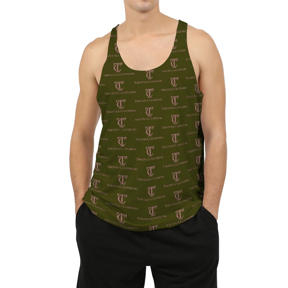 Monogrammed Unisex Army Tank