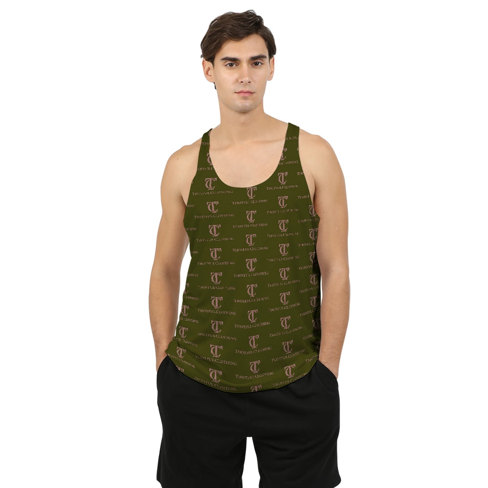 Monogrammed Unisex Army Tank
