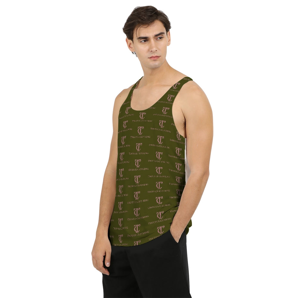 Monogrammed Unisex Army Tank