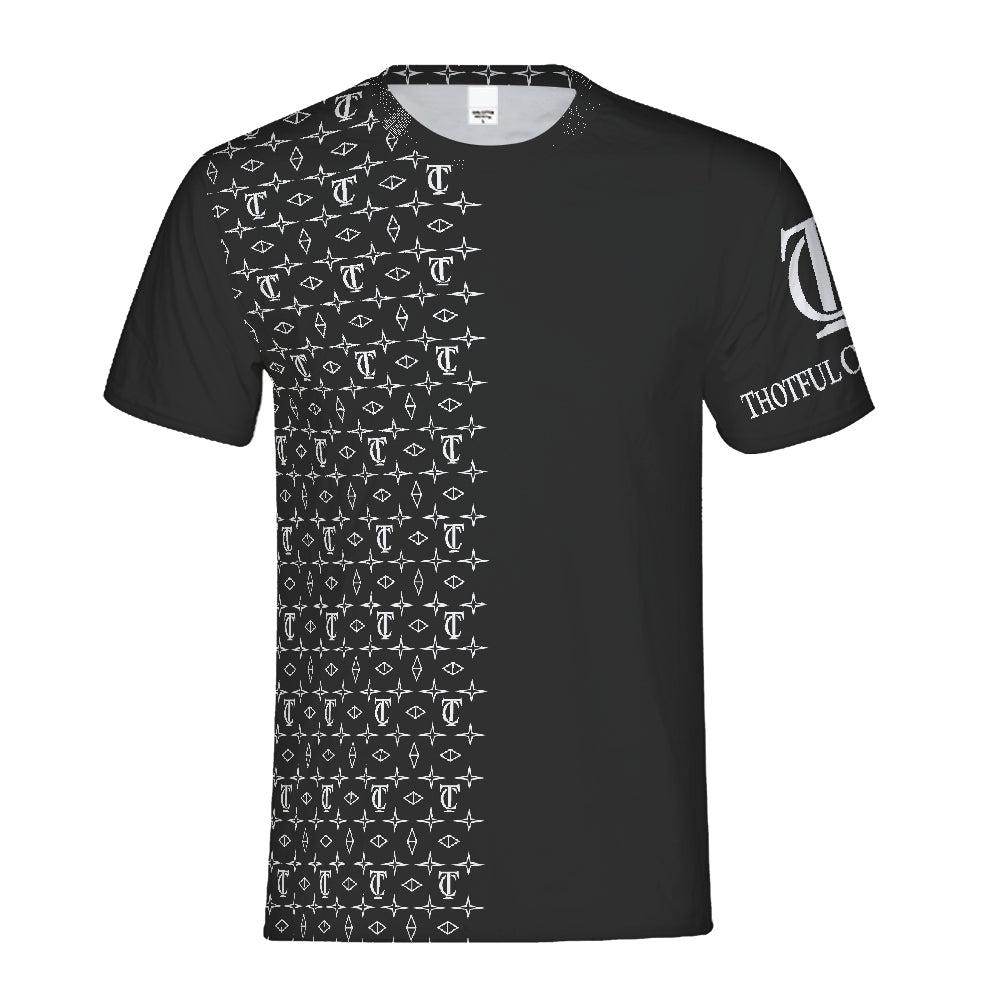 Monogrammed Black Mens Tshirt