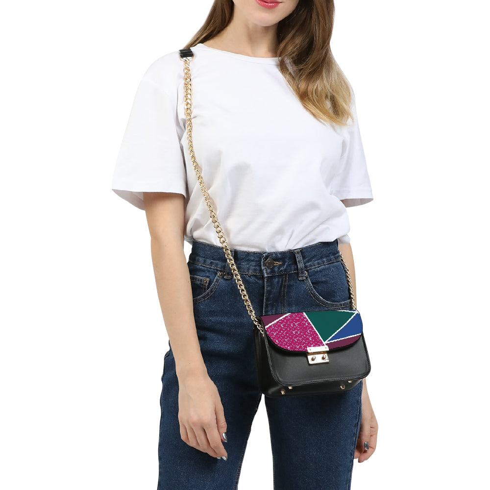 Monogrammed Colorful Small Shoulder Bag