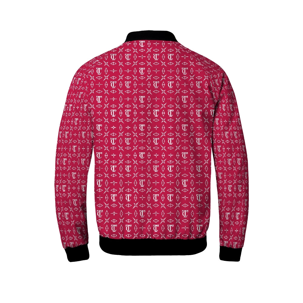 Monogrammed Red Men's Bomber Jacket